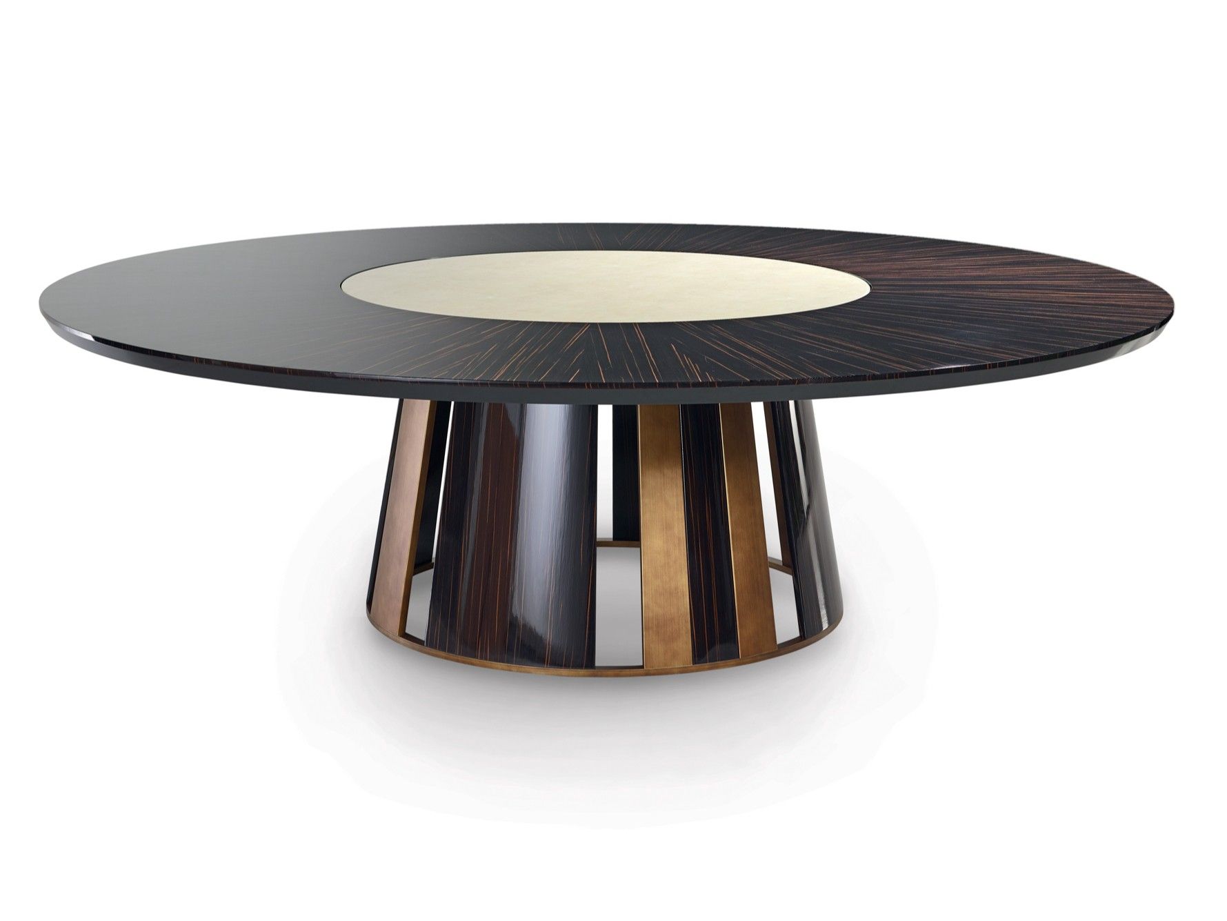 Круглый стол из дерева и стекла с Lazy Susan Sicis Коро ARCH-00133556