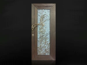 Ercole Распашная бронедверь из дерева и оксидированной латуни