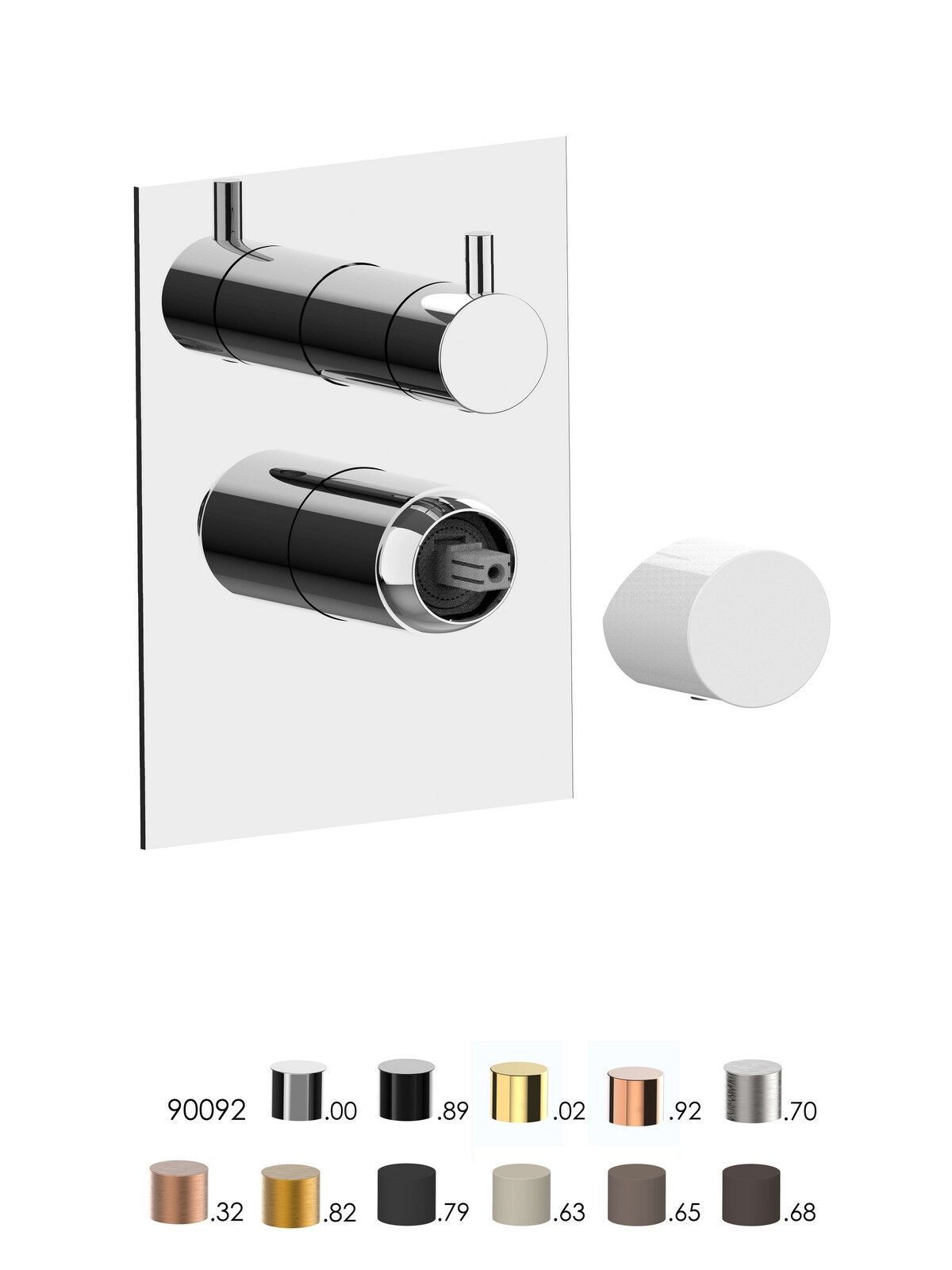 Встраиваемый однорычажный смеситель для душа с переключателем Rubinetterie Frattini Narciso S ARCH-00138952 - Вид №10