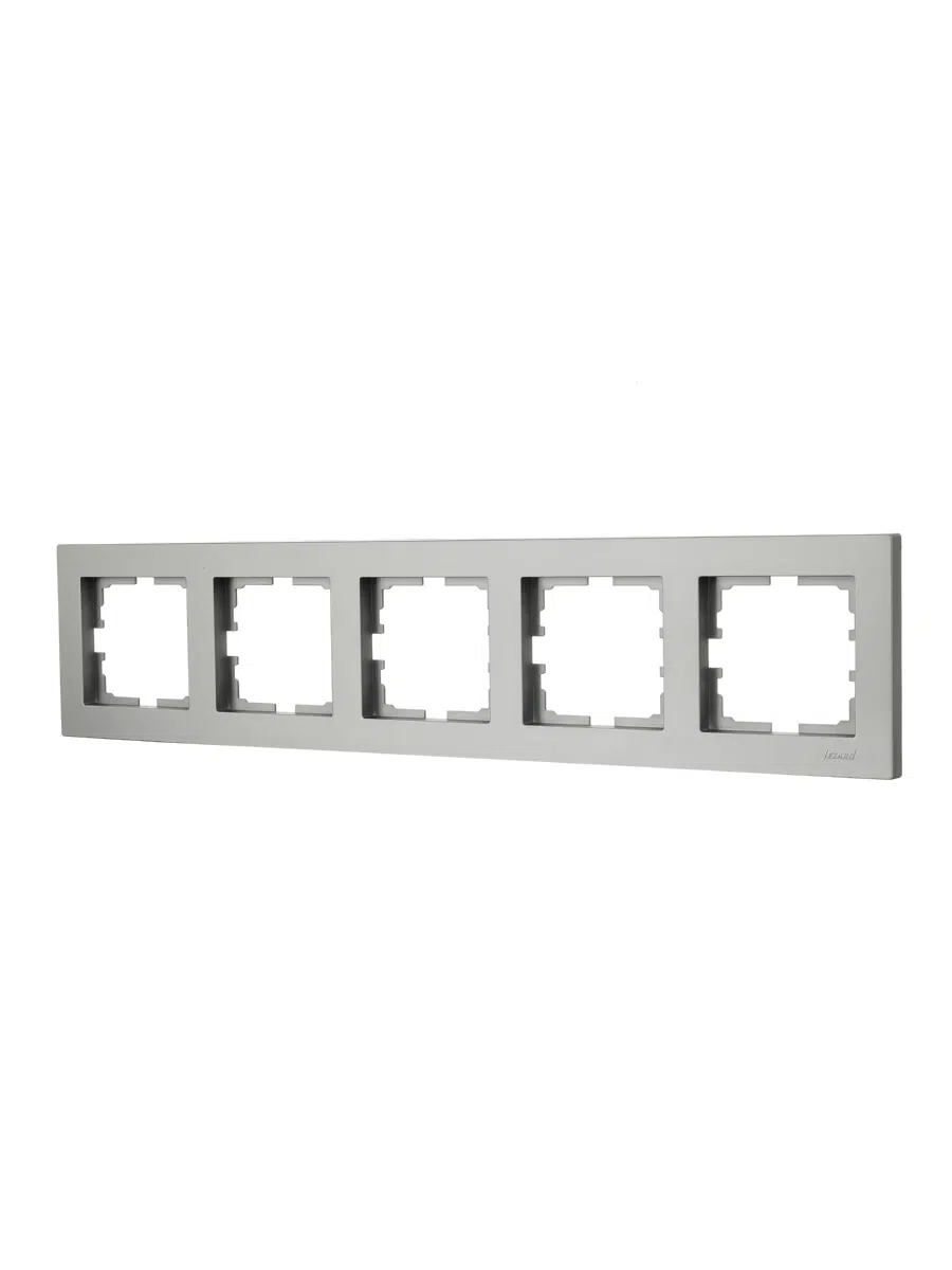 VESNA Рамка 5-ая горизонтальная без вст платина LEZARD 742-3500-150 - Вид №1