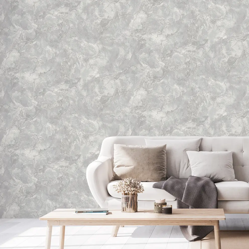 INSPIRE Kabru: Флизелиновые обои под камень серого оттенка 89345377 STLM-0823127 - Вид №1