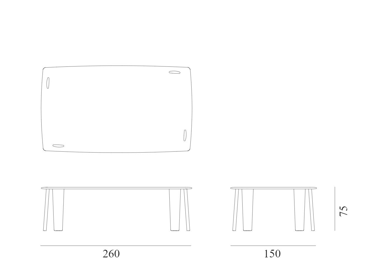 Мраморный прямоугольный садовый стол Exteta 10th ARCH-00030733 - Вид №11
