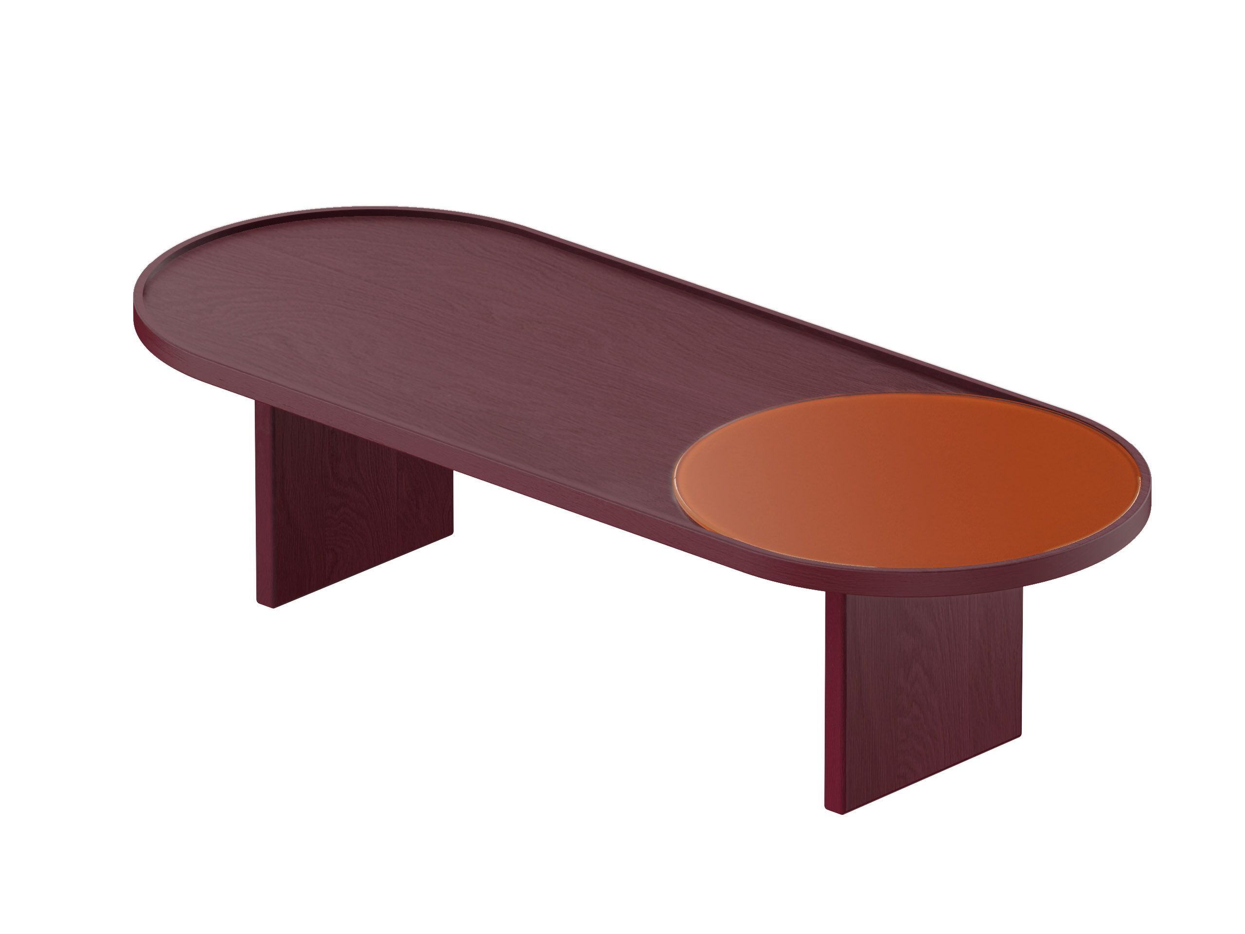 Овальный журнальный столик из дерева и стекла Noah Living Piet ARCH-00144652 - Вид №10