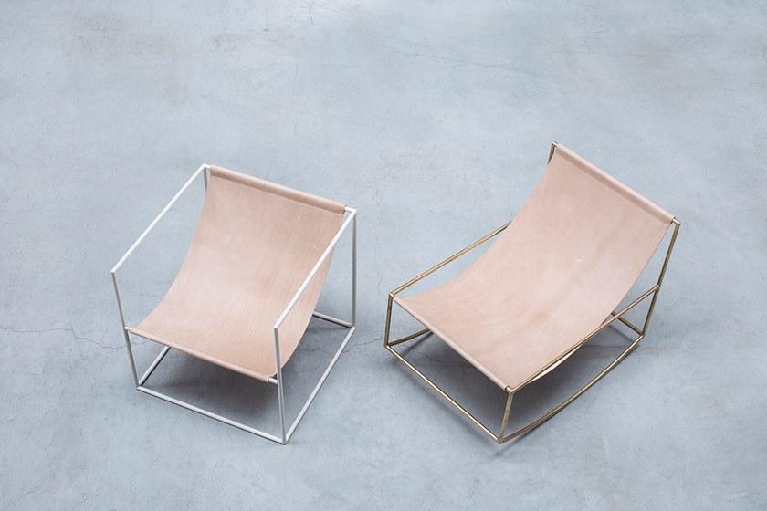 valerie_objects Кресло-качалка из латуни с подлокотниками  V9018019  - Вид №11