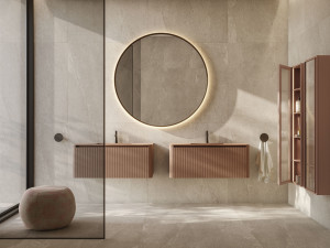 Подвесной умывальник HPL с зеркалом