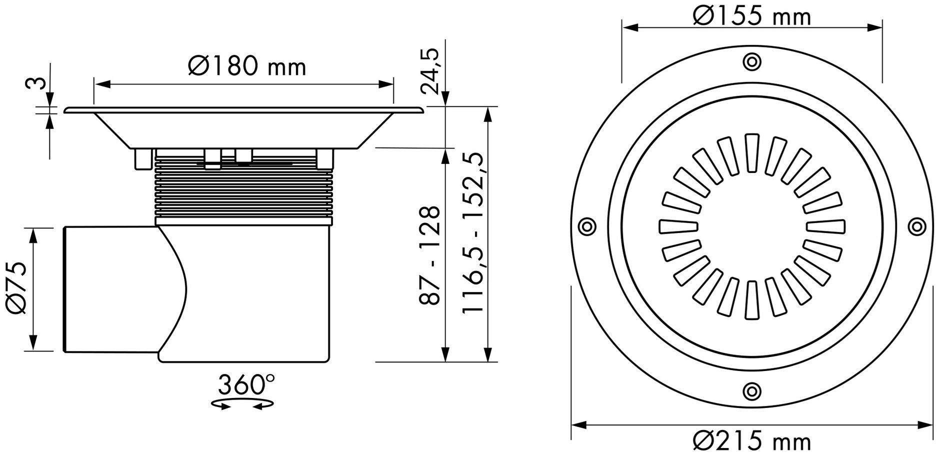 ESS Easy Drain Трап для душа из нержавеющей стали Aqua sun-id-1412166 - Вид №3