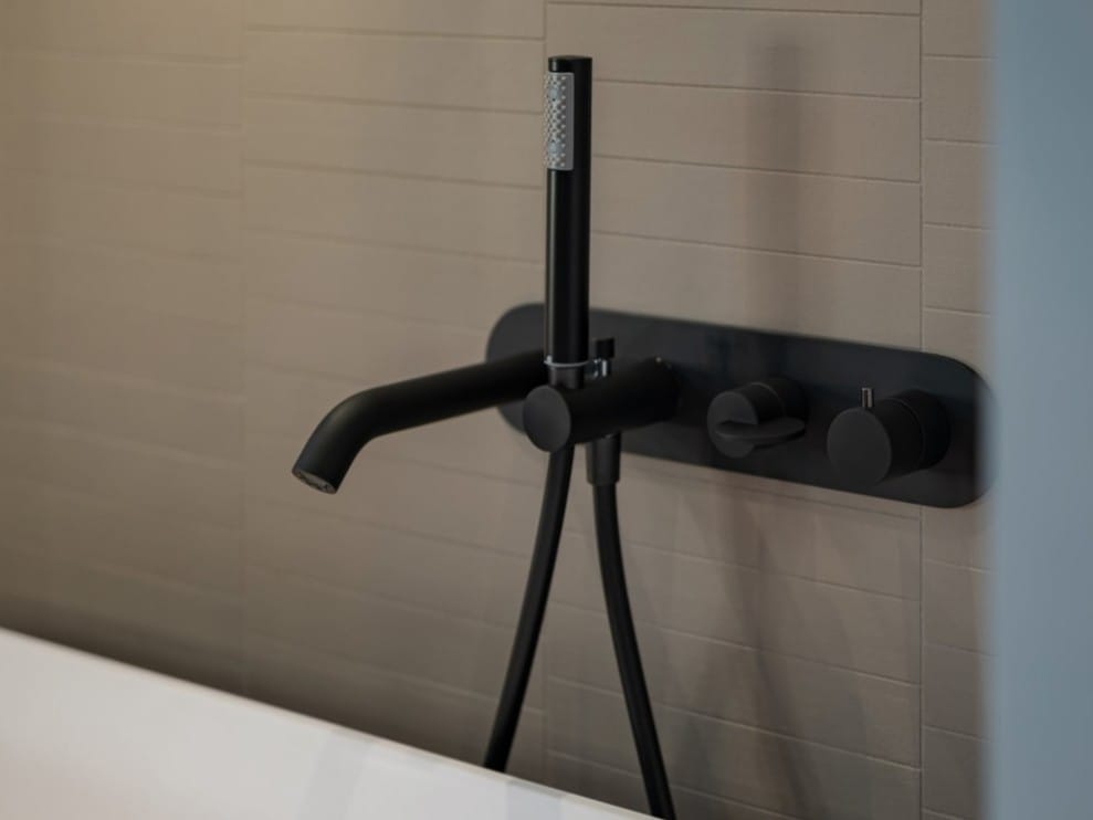 Латунный настенный смеситель для ванны с ручным душем Agape Limón ARCH-00010449