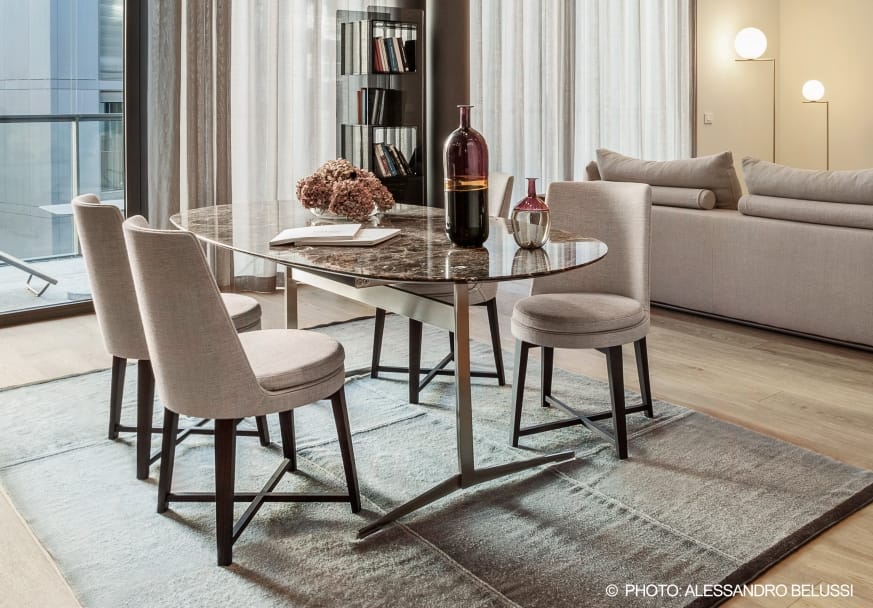 Овальный мраморный обеденный стол Flexform ARCH-00020227