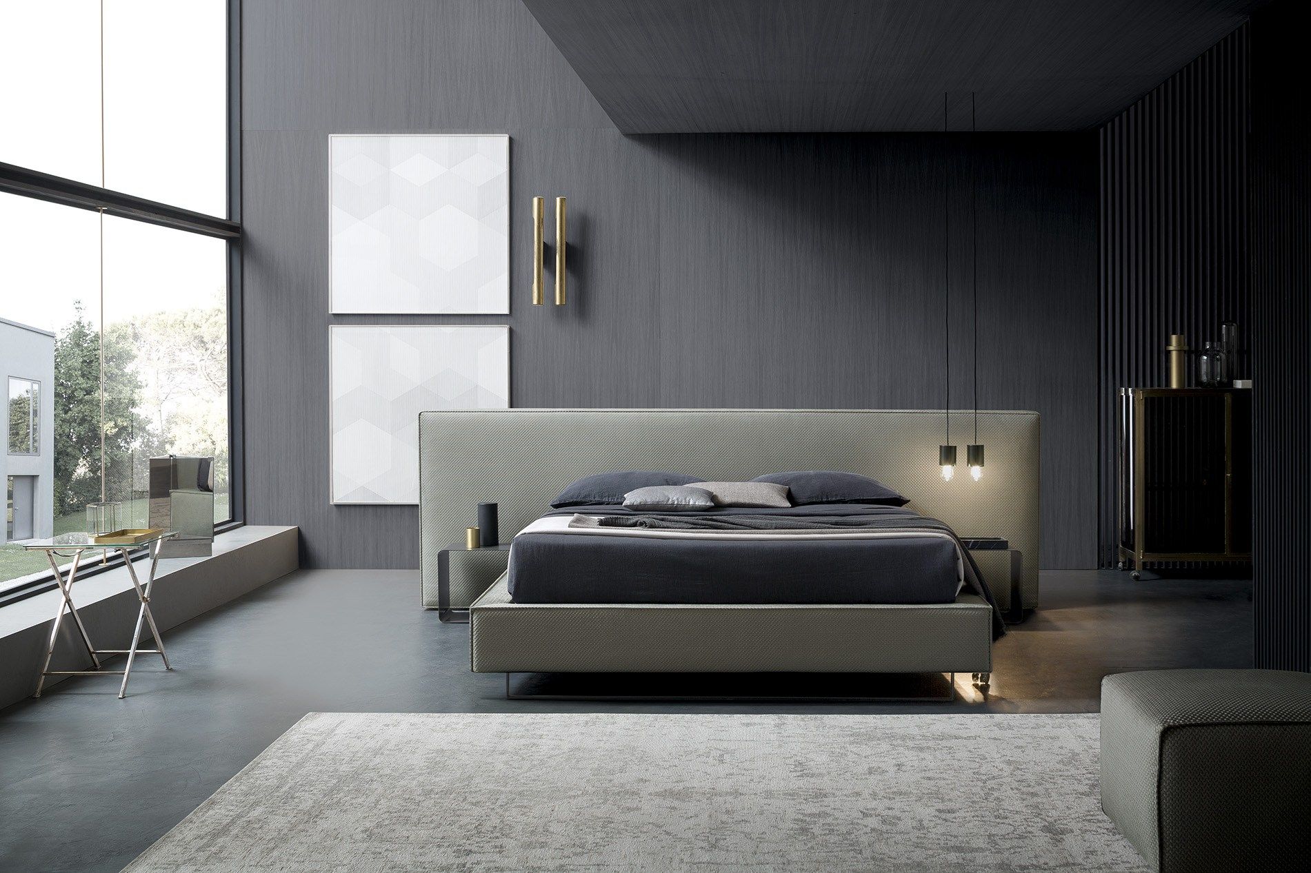 Двуспальная кровать для хранения ткани с мягким изголовьем Felis Bedstories ARCH-00081168 - Вид №8