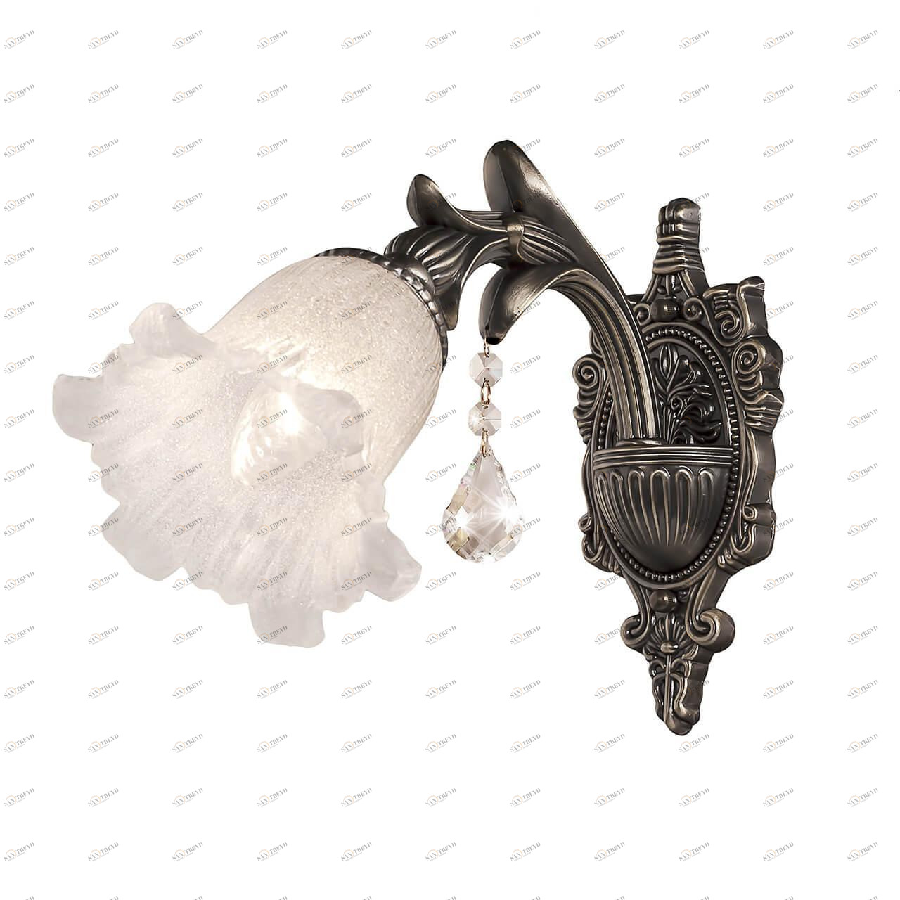 Бра со стеклянным плафоном бронзовое Gioconda 730.43.1 SILVER LIGHT ФЛОРИСТИКА 00-3928173 Белый;бронза 