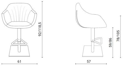 Ozzio Italia Стул кожаный с газлифтом  S554  - Вид №2