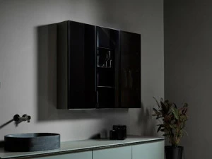 INBANI Подвесной шкаф для ванной из хрусталя с дверцами Strato