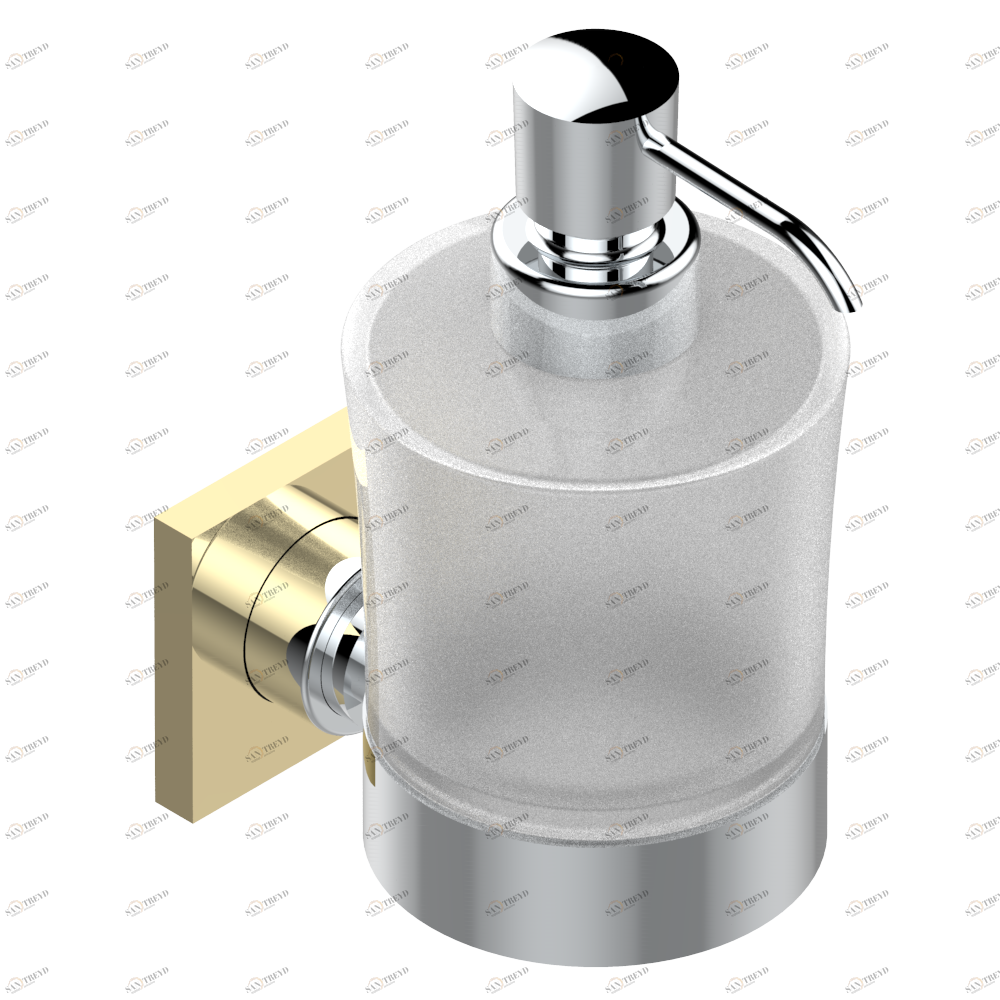 A61-613 Дозатор для жидкого мыла настенный Thg-paris Marina с металлическими ручками Хром/золото A61-613 CAT.A