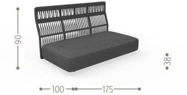 Talenti Модульный садовый диван из ткани и веревки Cliff sun-id-1425103 - Вид №36