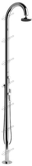 Inoxstyle Открытый душ из нержавеющей стали с ручным душем Sole 01025 mmt