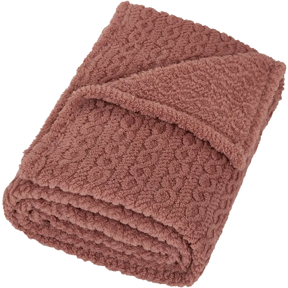 СТОЛИЦА ТЕКСТИЛЯ Плед Braid Красный 180×200 см — уютный велсофт для дома 88035591 STLM-1047928