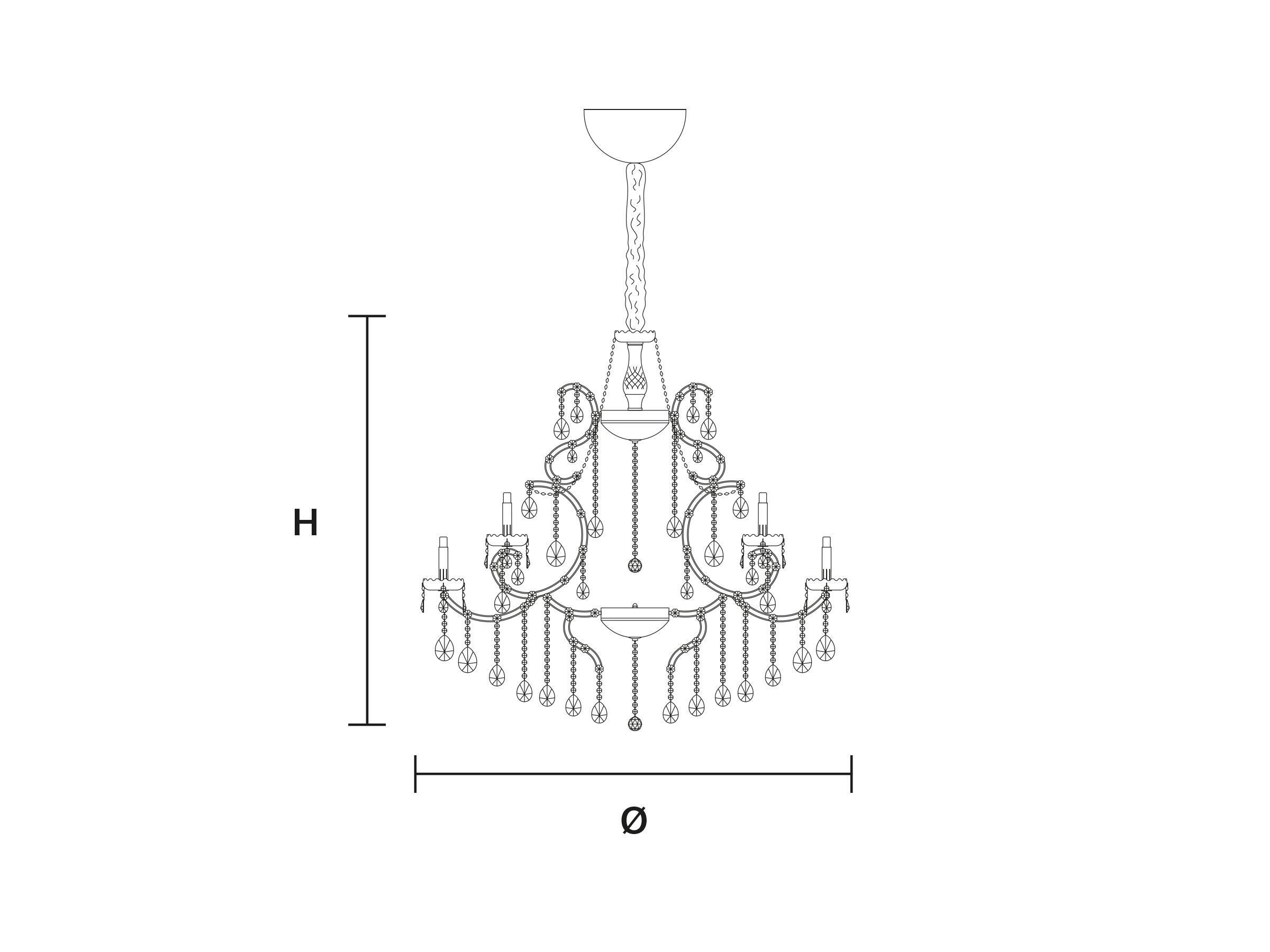 Подвесной светильник с кристаллами Masiero Aqaba ARCH-00132237 - Вид №2