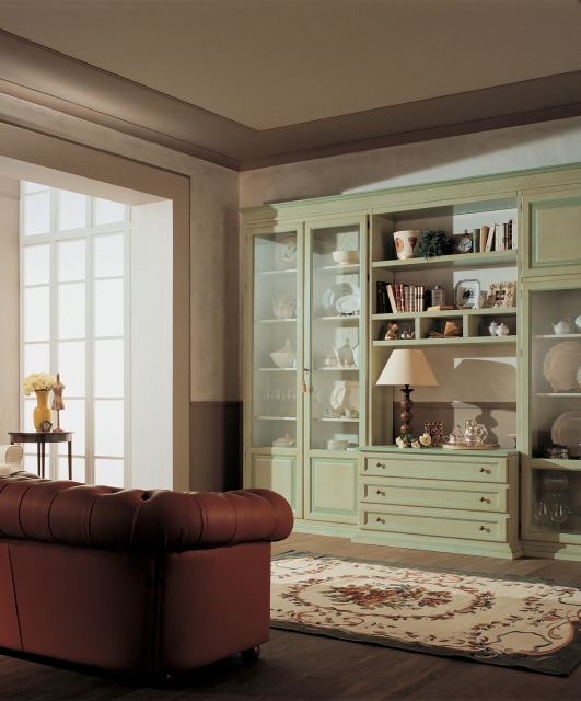 2305 Tifernoit Модульная стена в тонкую полоску Soggiorno  - Вид №2