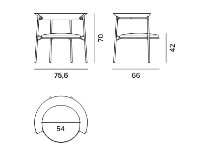 Мягкий стул с подлокотниками MDF Italia CANTLE ARCH-00080587 - Вид №10