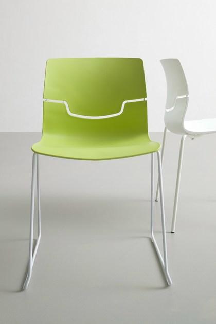 GABER Стул из полипропилена, штабелируемый салазками Slot sun-id-1428179 - Вид №3