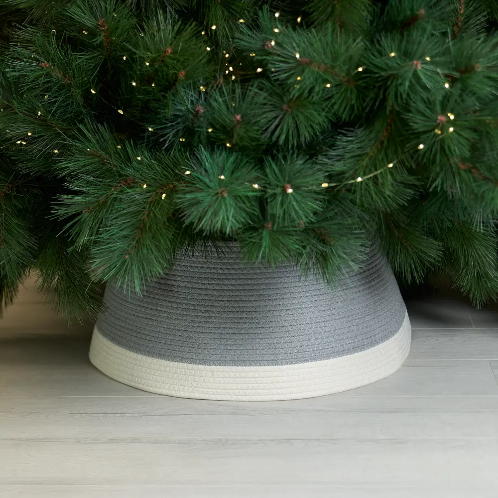 Декоративная корзина для елки KREAFORTA 60×23 см серый 89420785 STLM-1581503