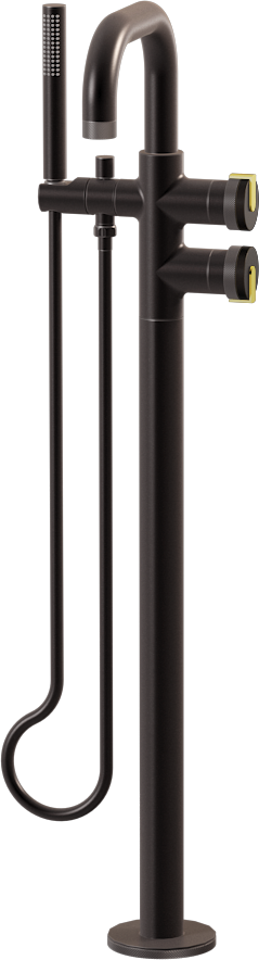 E-11557-R1OB-L1PB-GM Смеситель напольный отдельностоящий (внешняя часть) GRAFF MOD+