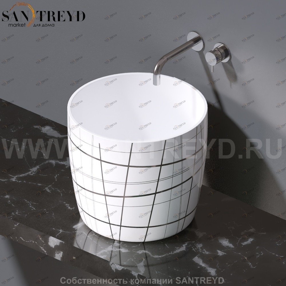 L106.415P Накладная раковина на столешницу  овальная A. e T. Italia PILLAR AeT ITALIA