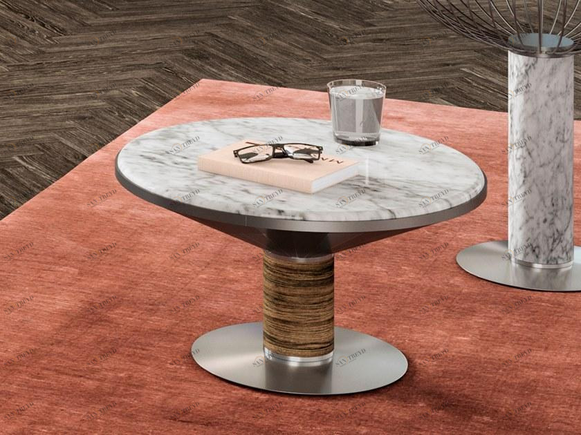 Momocca Низкий стол с деревянным основанием и мраморной столешницей Emma sun-id-1452926