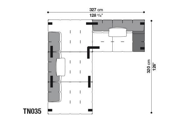 Угловой диван из ткани B&B Italia Tufty-Too ARCH-00120031 - Вид №14