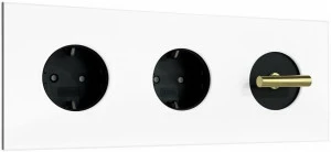 FEDE Электрическая розетка на 3 модуля Twenty