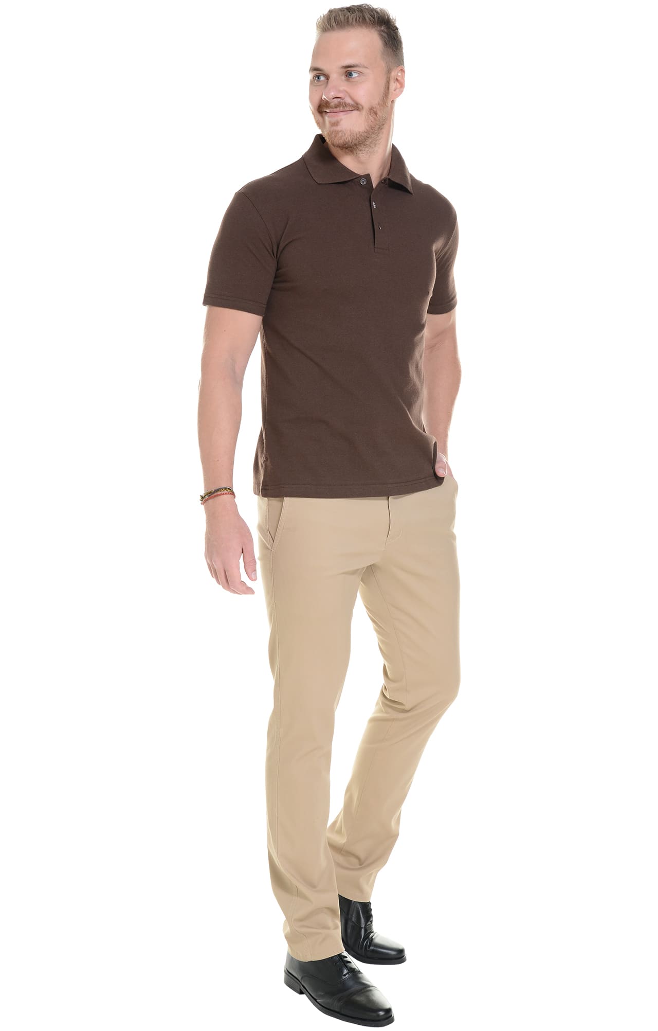 68257 Брюки  мужские beige (бежевые) El-Risto  Одежда для официантов  размер 46/170-176  - Вид №8