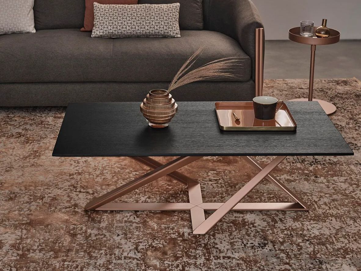 Журнальный столик из стали и хрусталя Bontempi Casa Millennium ARCH-00109219 - Вид №1