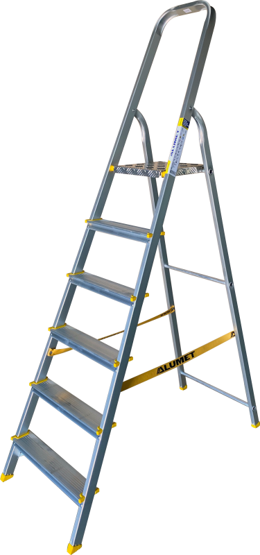 Стремянка алюминиевая анодированная 6 ст.