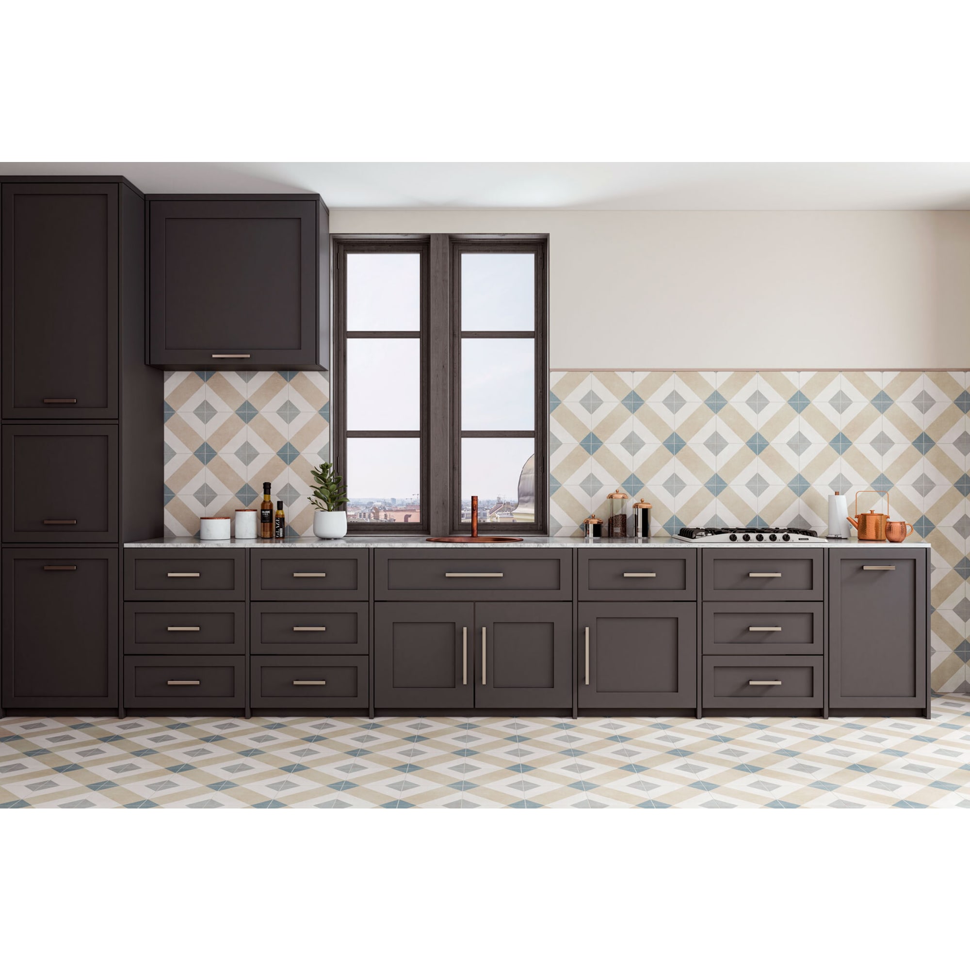 83763008 Плитка Geometric 45x45 см 1 м² цвет бежевый timeless Santreyd - Вид №2