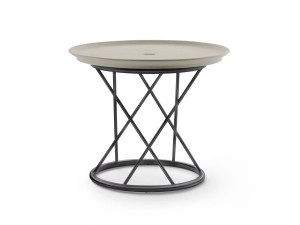 Круглый стальной журнальный столик с порошковым покрытием