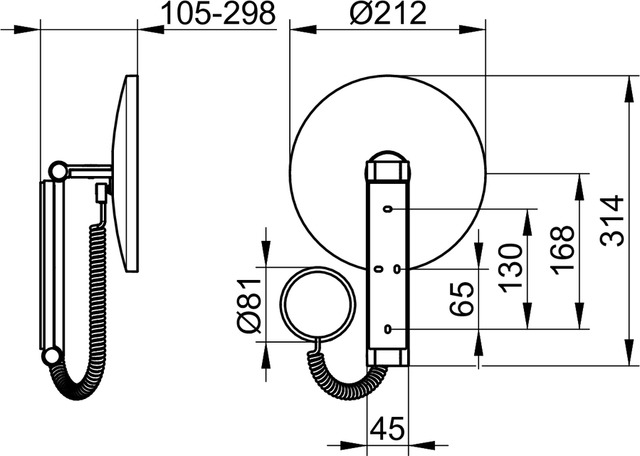 17612019000 Косметическое зеркало KEUCO Kosmetikspiegel - Вид №2