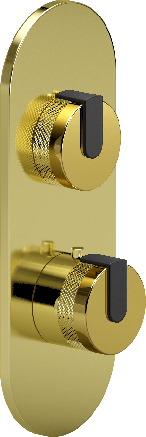 E-8026-R1PBE0-L1MBK-PB-T Планка M-Series с 2 ручками - Внешняя часть GRAFF MOD+