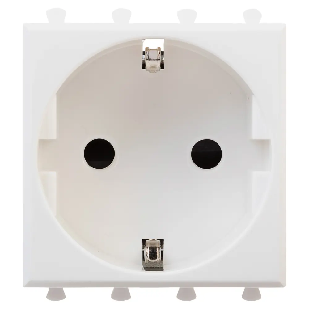 Розетка встраиваемая DKC Avanti 2PхE с заземлением цвет белое облако STLM-2187722