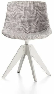 MDF Italia Вращающийся стул обитый тканью на жердочке Flow