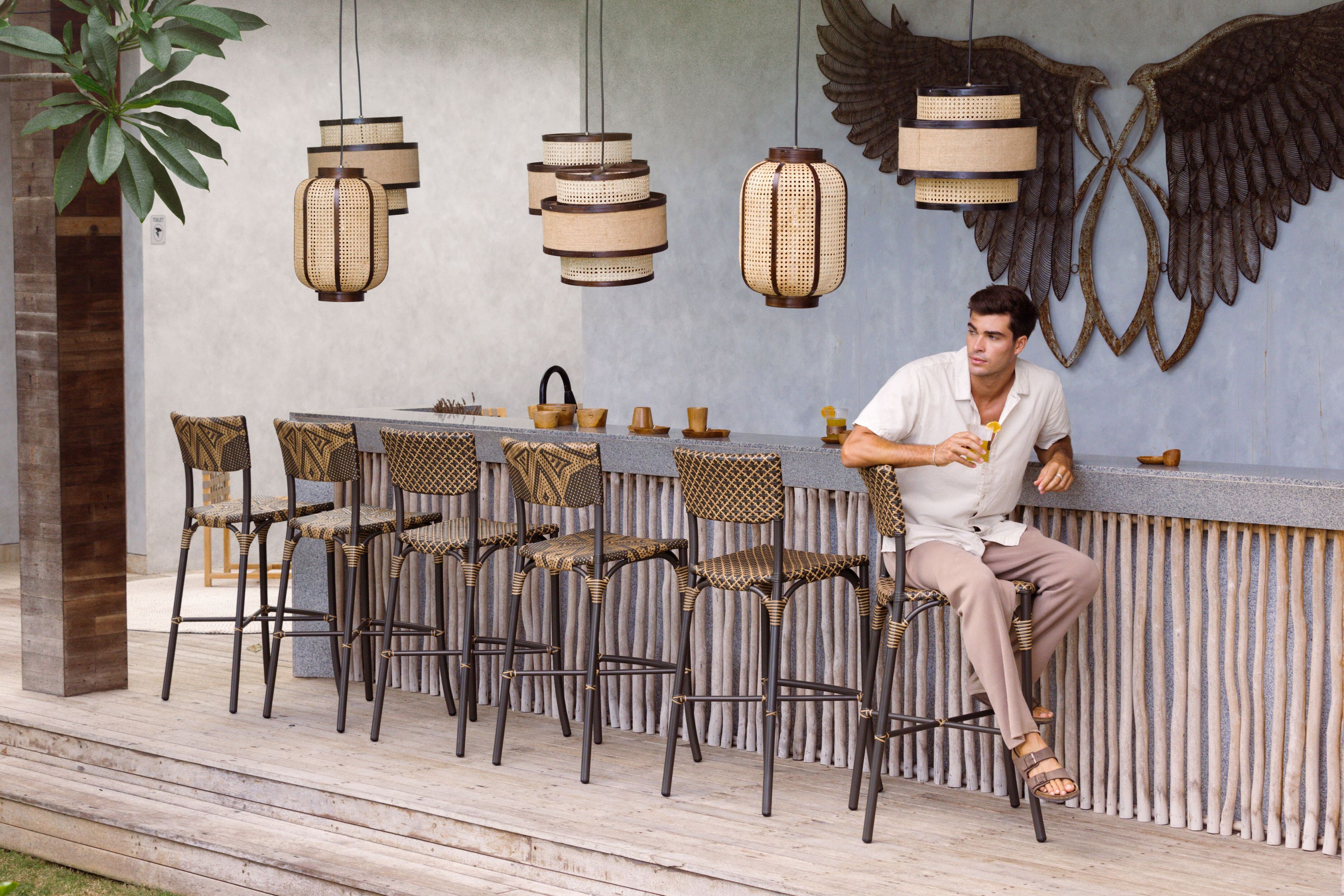 Высокий садовый стул из синтетической ткани со спинкой cbdesign Tosca ARCH-00066936 - Вид №8