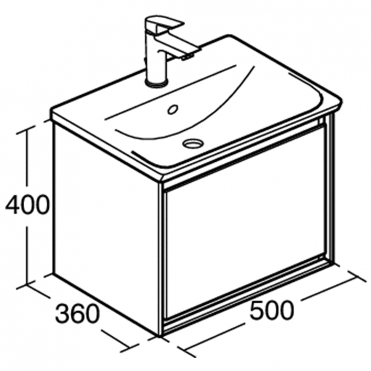 E0817UK Тумба для раковины 50 см Ideal Standard CONNECT AIR - Вид №4