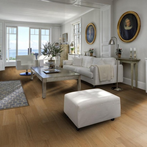 Паркетная доска Kahrs Дуб Бриз Линнея Полуматовая Брашированная 2600200568 - Вид №10