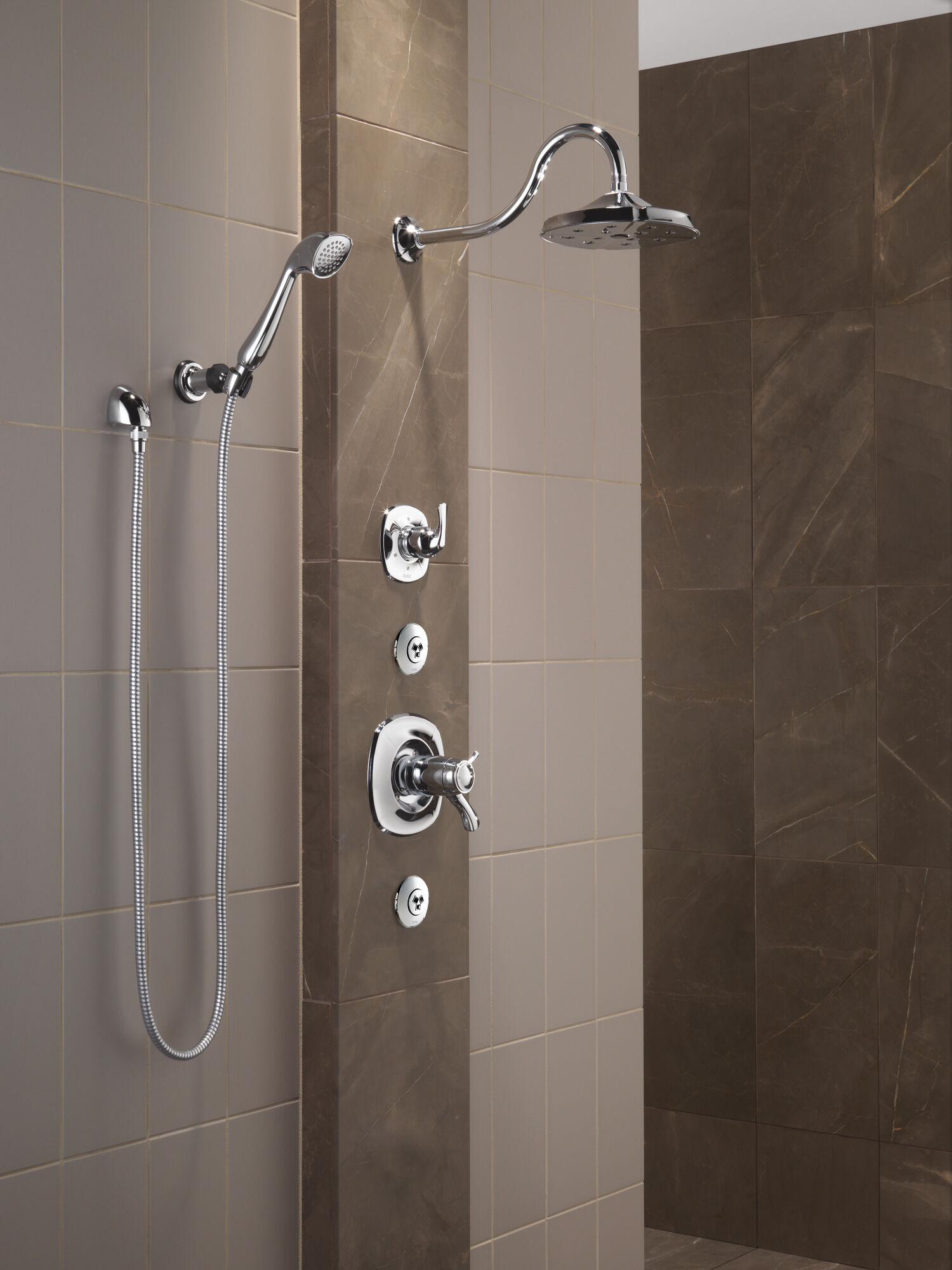 SH5002-PN Спрей для тела HydraChoice® - бодрящая насадка H2Okinetic® Delta Faucet HydraChoice Body Spray System Полированный никель  - Вид №1