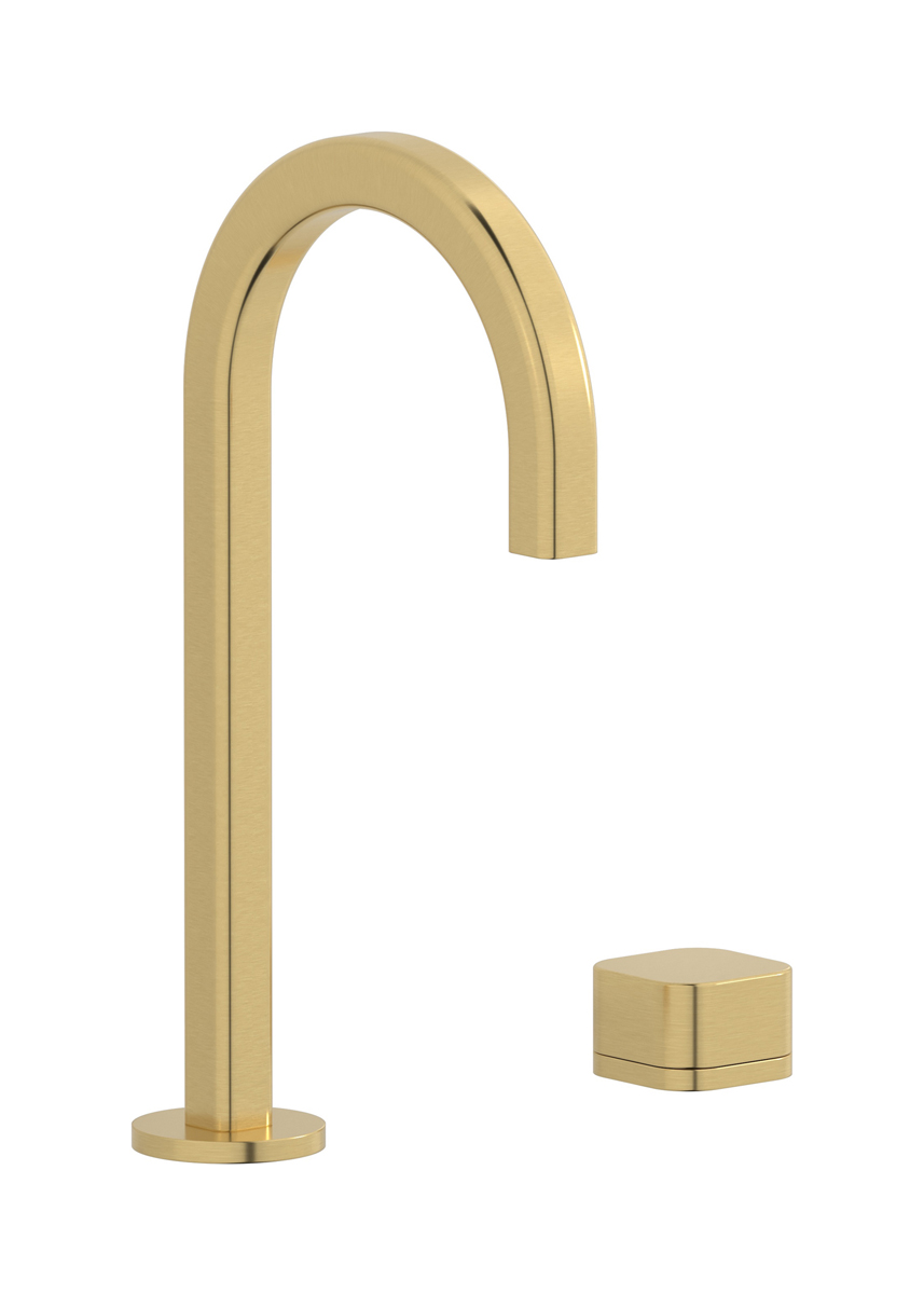 Смеситель для раковины на 2 отверстия WE ARE IB eo394os_3 Brushed Gold Elio