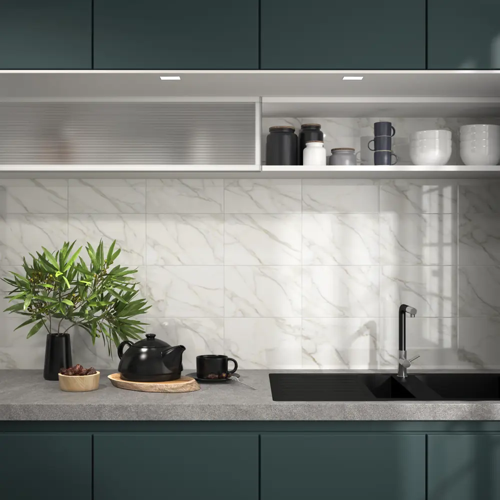 Плитка настенная Kerama Marazzi Рива 20x30 см 1.5 м² глянцевая цвет белый STLM-2102637 - Вид №3