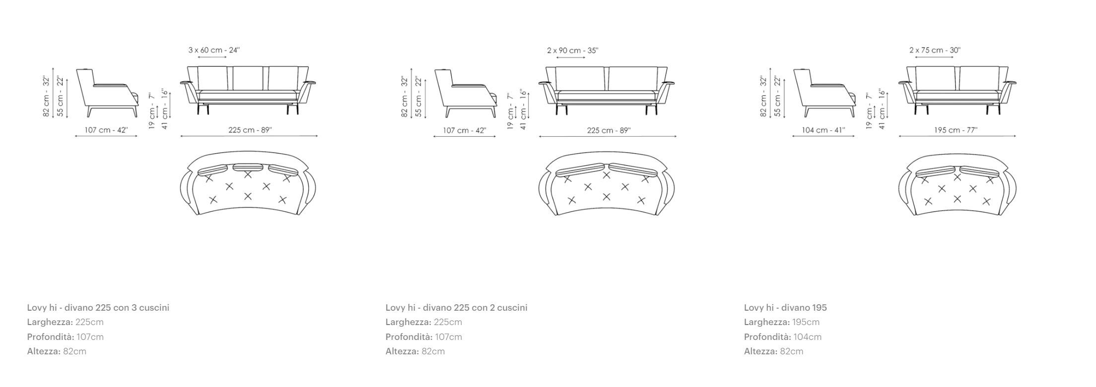 Изогнутый диван из ткани BONALDO Lovy ARCH-00130893 - Вид №9