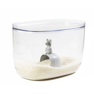 QL10298-CL-GY Контейнер с мерной ложкой lucky mouse 7 л Qualy