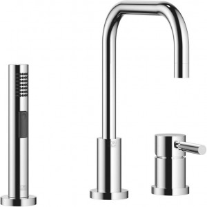 32800625-00_1_27721970-00_1 Смеситель на два отверстия с отдельными розетками с душевым гарнитуром для ополаскивания - хром Dornbracht Meta.02