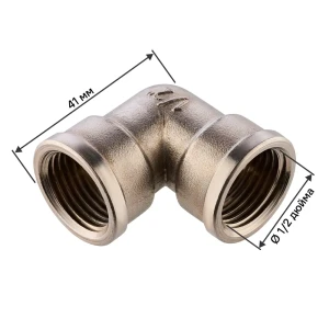 Угол 90° MONLID 1/2" ВР мм никелированная латунь 89421184 STLM-2012484
