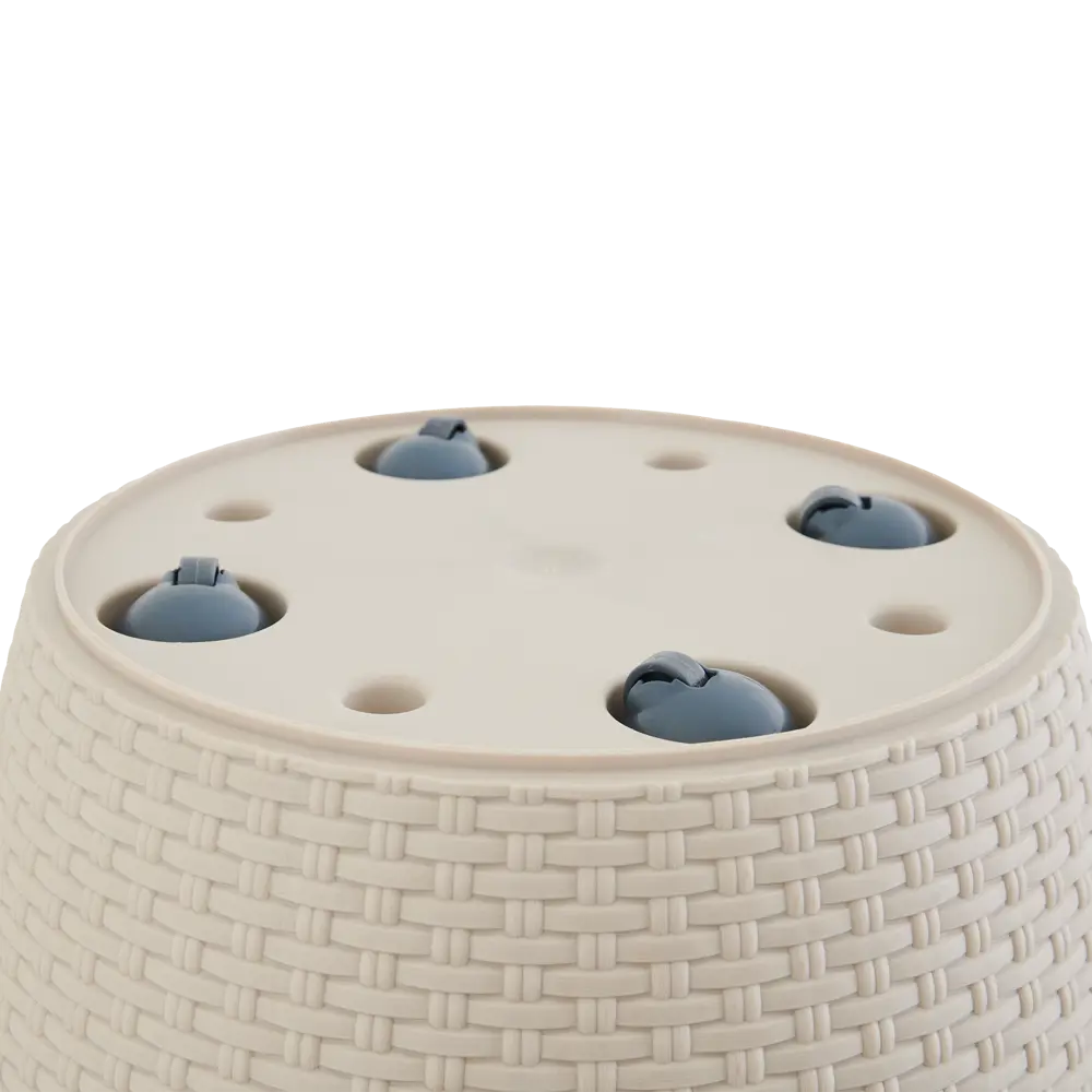 Кашпо Ingreen Rattan ø47 h47 см v27 л пластик молочный шоколад 84281217 STLM-2160205 - Вид №2